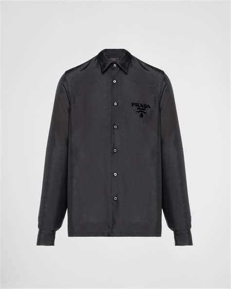 white and black prada shirt|Prada men's dress shirt white.